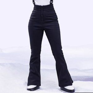 ASOS 4505 ski high waisted salopette black ski pants women size 4